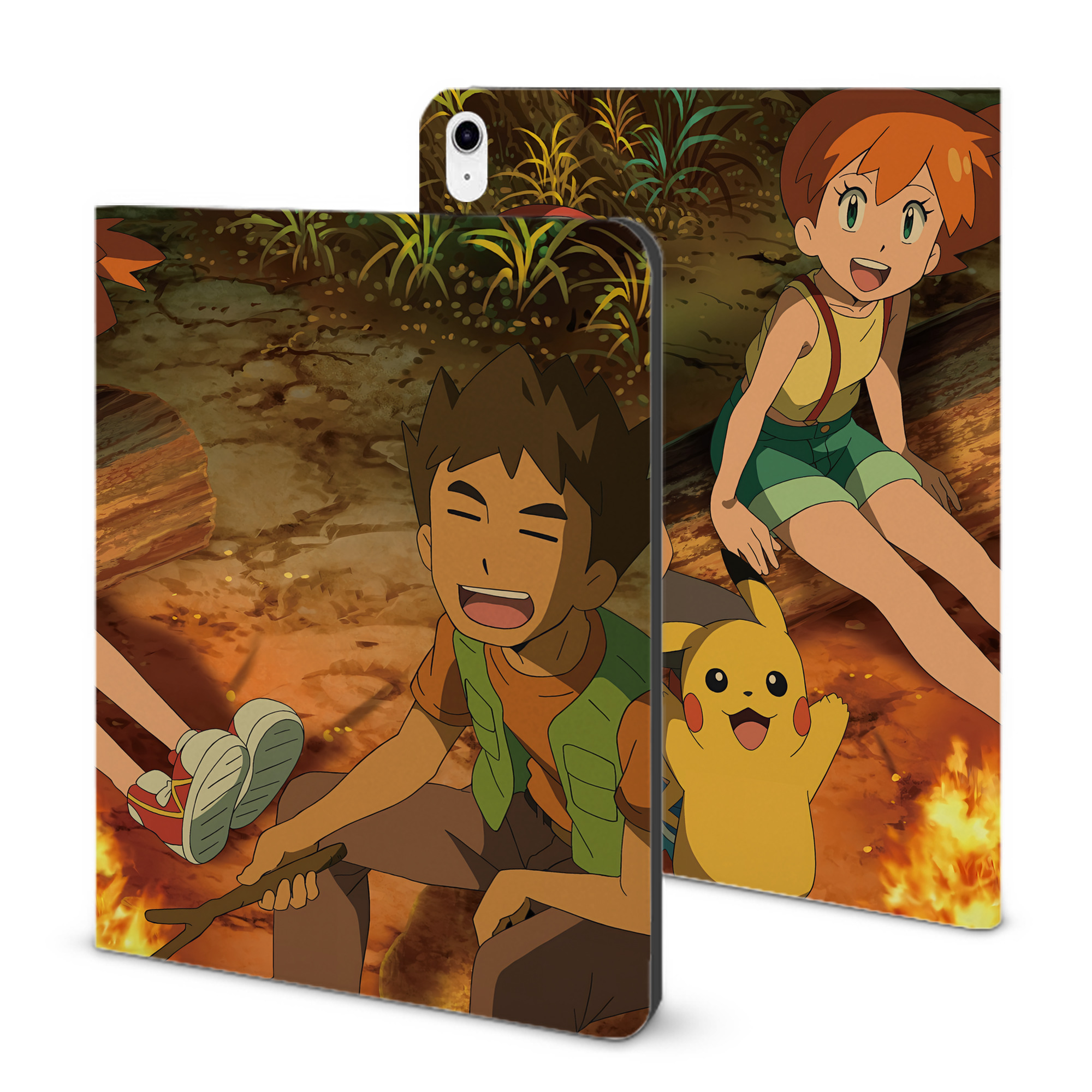 （画像用） ポケットモンスター Pokémon IPad ケース ブック型 PUレザー TPU 耐衝撃 軽量 薄型 ペン収納なし 全面保護 IPad 各モデル対応